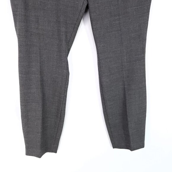 J.Crew Minnie Wool Blend Dress Pants Womens Size 12 Gray Side Zip Straight Leg - Picture 3 of 13